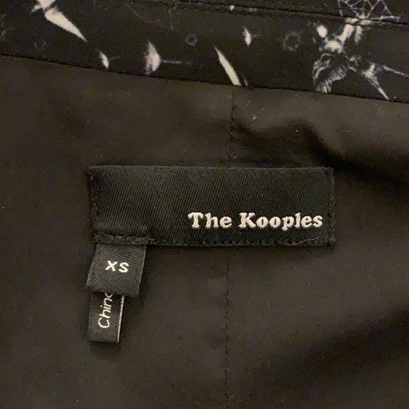 The Kooples Tattoo Print Black Crepe Blazer - Picture 11 of 16